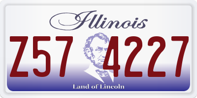 IL license plate Z574227