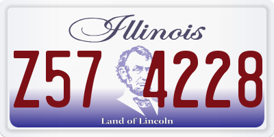 IL license plate Z574228