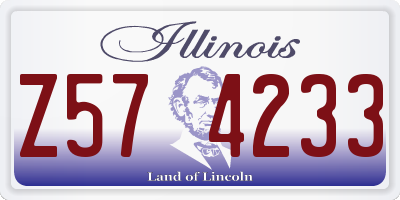 IL license plate Z574233
