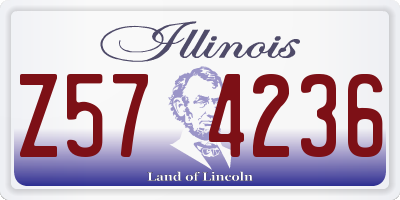 IL license plate Z574236