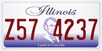 IL license plate Z574237