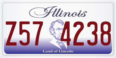 IL license plate Z574238
