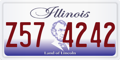 IL license plate Z574242