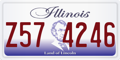 IL license plate Z574246