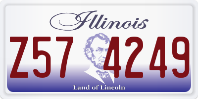 IL license plate Z574249