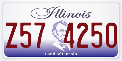 IL license plate Z574250