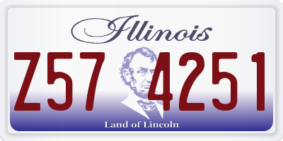 IL license plate Z574251