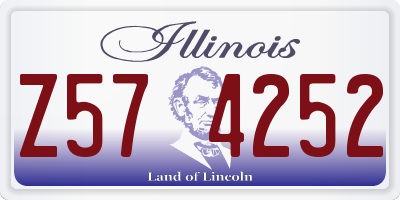 IL license plate Z574252