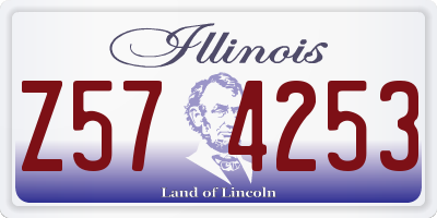 IL license plate Z574253