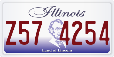 IL license plate Z574254