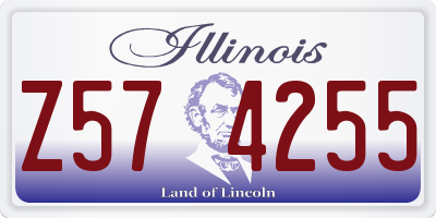 IL license plate Z574255