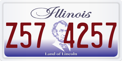 IL license plate Z574257