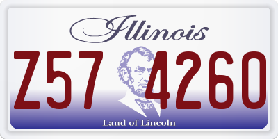 IL license plate Z574260