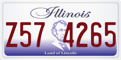 IL license plate Z574265
