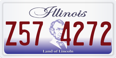 IL license plate Z574272