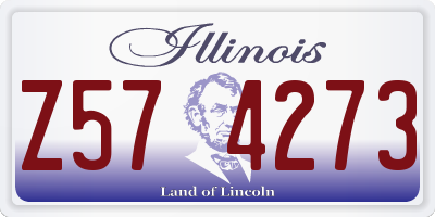 IL license plate Z574273