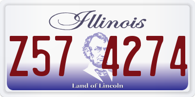 IL license plate Z574274