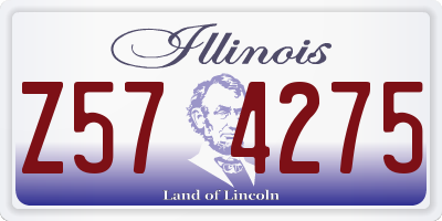 IL license plate Z574275