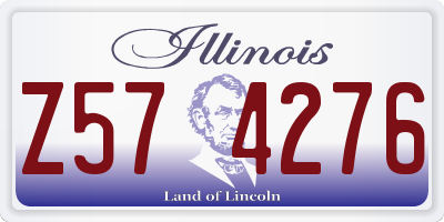 IL license plate Z574276
