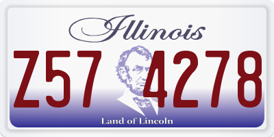 IL license plate Z574278