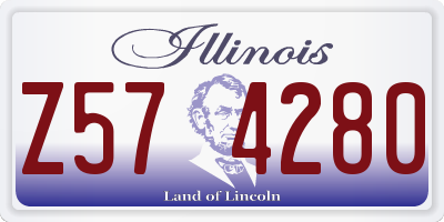IL license plate Z574280