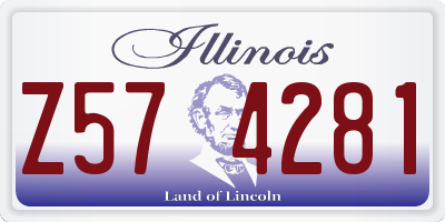 IL license plate Z574281
