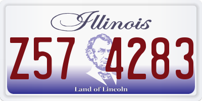 IL license plate Z574283