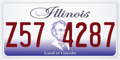 IL license plate Z574287