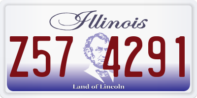 IL license plate Z574291