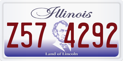 IL license plate Z574292