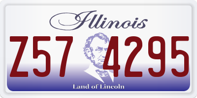 IL license plate Z574295