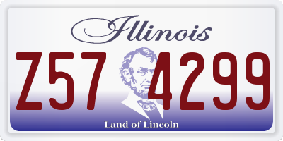 IL license plate Z574299