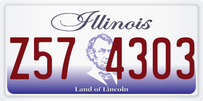 IL license plate Z574303