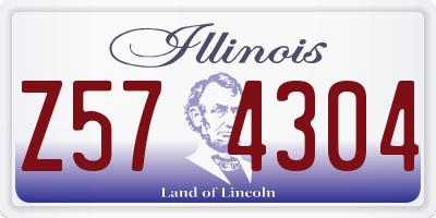 IL license plate Z574304
