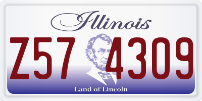 IL license plate Z574309