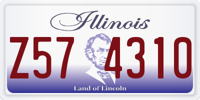 IL license plate Z574310