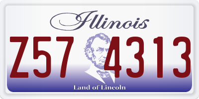 IL license plate Z574313
