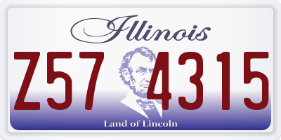 IL license plate Z574315