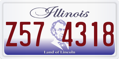 IL license plate Z574318