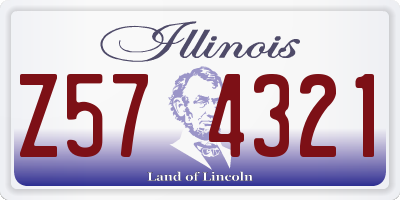 IL license plate Z574321