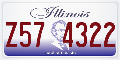 IL license plate Z574322