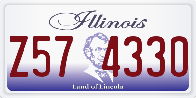 IL license plate Z574330