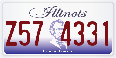 IL license plate Z574331