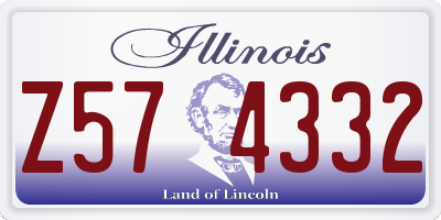 IL license plate Z574332