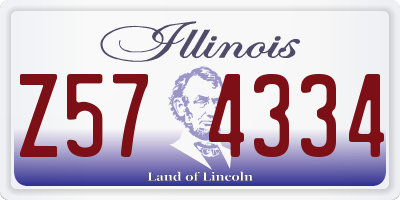 IL license plate Z574334