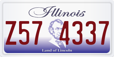 IL license plate Z574337