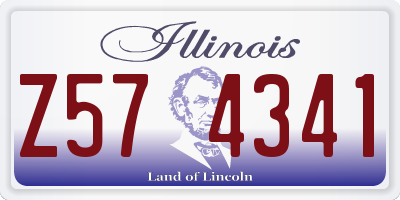 IL license plate Z574341