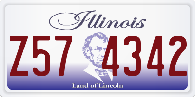 IL license plate Z574342