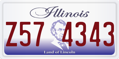 IL license plate Z574343