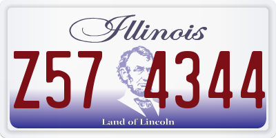 IL license plate Z574344
